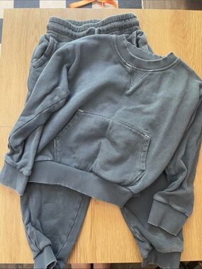 Ptula Kids Charcoal Gray Sweat set